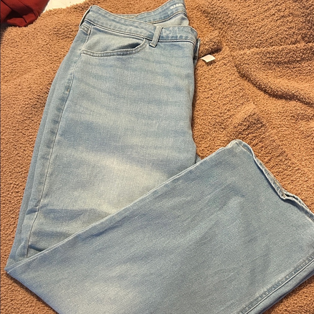 Old Navy Women's Light Blue Straight Leg Jeans